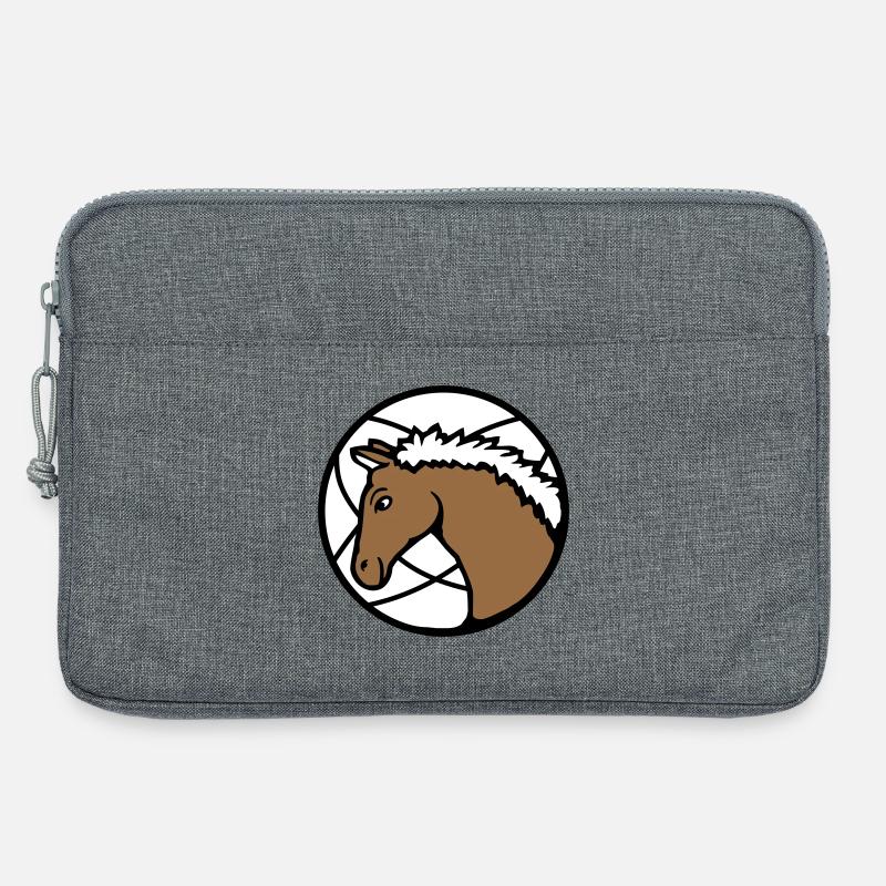 Pferd Süß Pony Fohlen Pferdemädchen Niedlich Comic - Laptoptasche 13" - Grau meliert