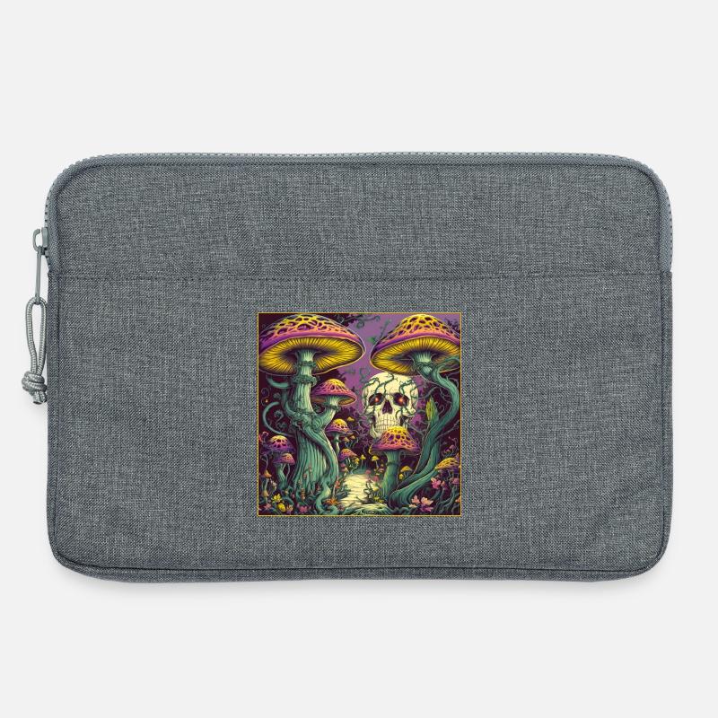 Pilz Wald Schädel Design - Laptoptasche 13" - Grau meliert