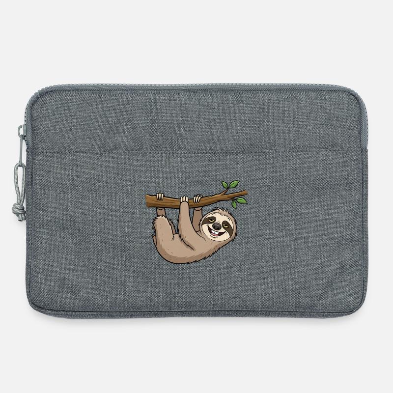 Verspieltes Faultier - Laptoptasche 13" - Grau meliert