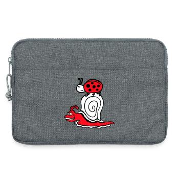 Snail 2 Friends Ladybug Fast Team Cute - Laptop bag 13" - heather grey - Front