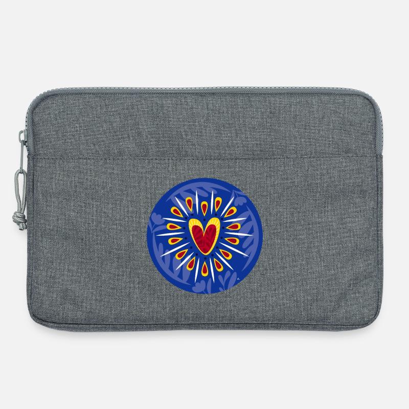 Strahlendes Herz - Laptoptasche 13" - Grau meliert