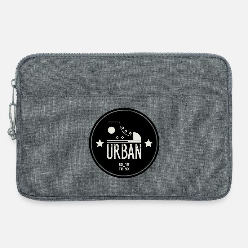 Urban Style Abzeichen mit rotem Sneaker und Bold - Laptoptasche 13" - Grau meliert