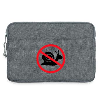 Snail Prohibited Sign Zone against no notice - Laptop bag 13" - heather grey - Front