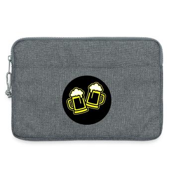 Toast à la bière symbole Chope à bière - Sacoche pour ordinateur portable 13 pouces - gris chiné - Devant
