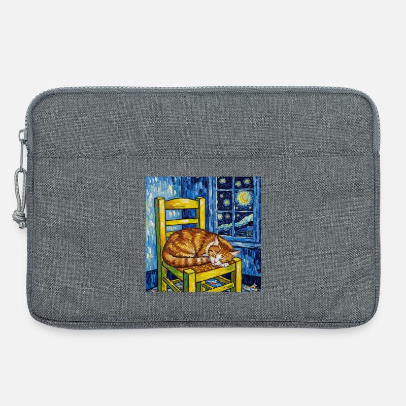 Kat van Gogh Sternenhimmel - Laptoptasche 13" - Grau meliert