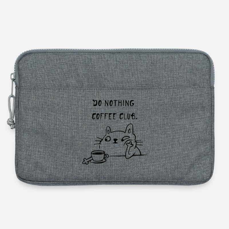 Do Nothing Coffee Club Katze - Laptoptasche 13" - Grau meliert