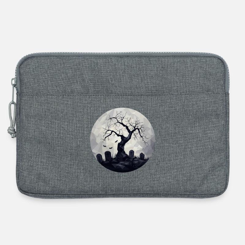 Dunkle Geisterbäume mit Friedhof - Laptoptasche 13" - Grau meliert
