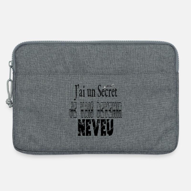 Ich habe ein Geheimnis: Ich werde ein Neffe - Laptoptasche 13" - Grau meliert