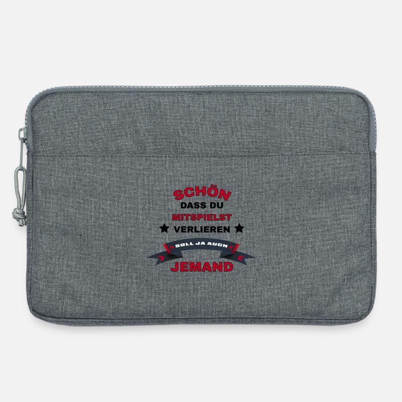 Lustiges Spruchdesign  - Laptoptasche 13" - Grau meliert