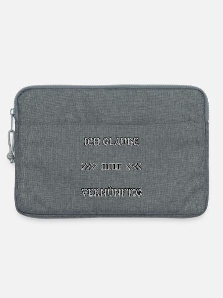 Ich glaube nur vernünftig Wordart Statement - Laptoptasche 13" - Grau meliert
