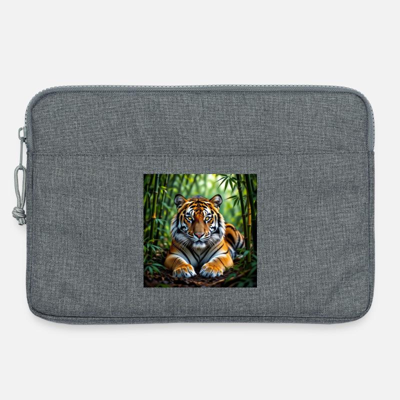 Dschungel-Tiger - Laptoptasche 13" - Grau meliert