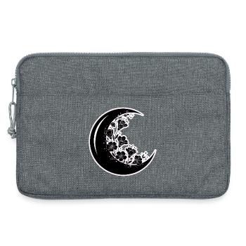 Blumen Mondphase Illustration - Laptoptasche 13" - Grau meliert - Vorne