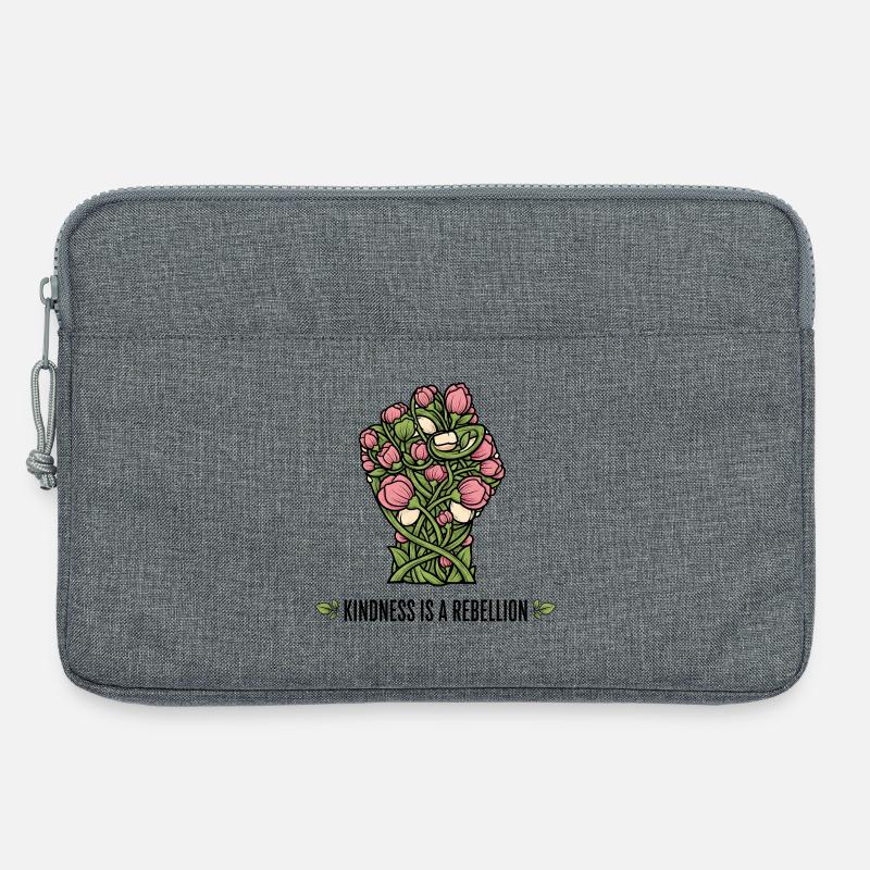 Freundlichkeit ist ein Rebellion Blumenfaust-Design - Laptoptasche 13" - Grau meliert