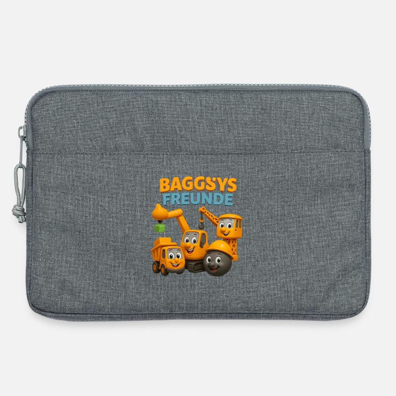 Baggys Baugeräte Kinderdesign - Laptoptasche 13" - Grau meliert