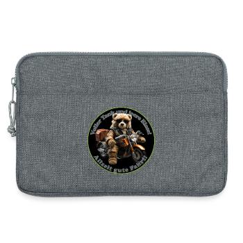 Teddy d’aventure à moto - Sacoche pour ordinateur portable 13 pouces - gris chiné - Devant