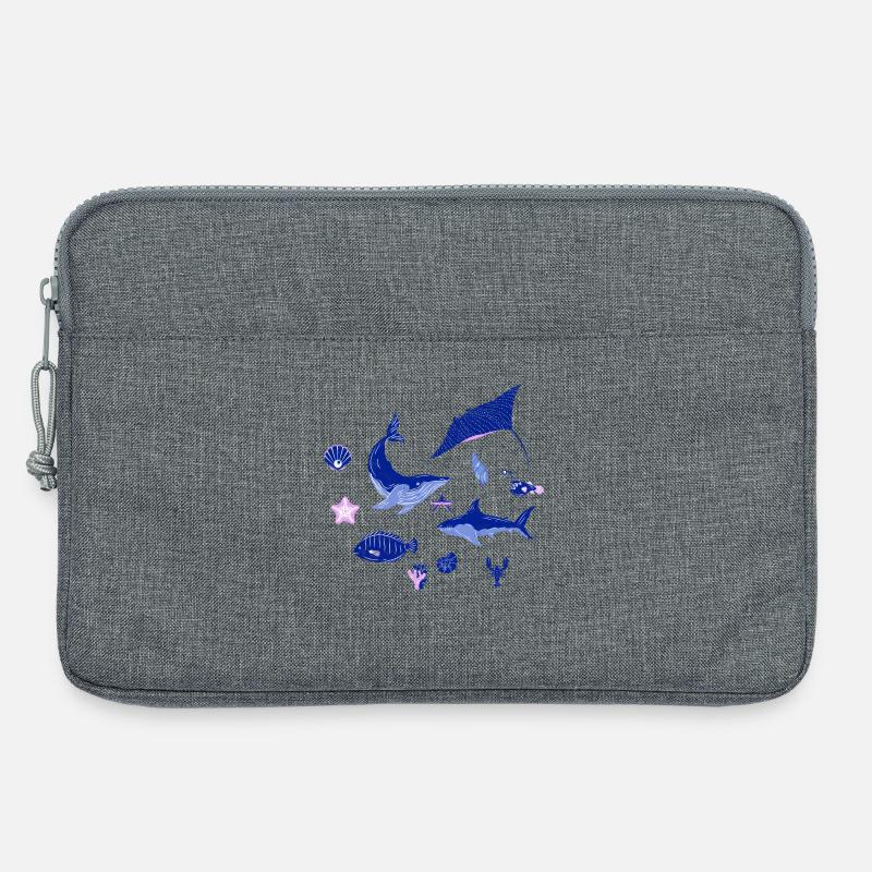 von Meerestieren - Laptoptasche 13" - Grau meliert