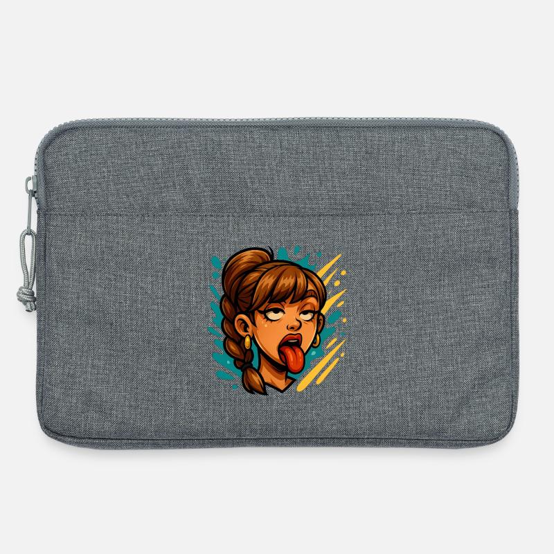 Grimasse - Laptoptasche 13" - Grau meliert