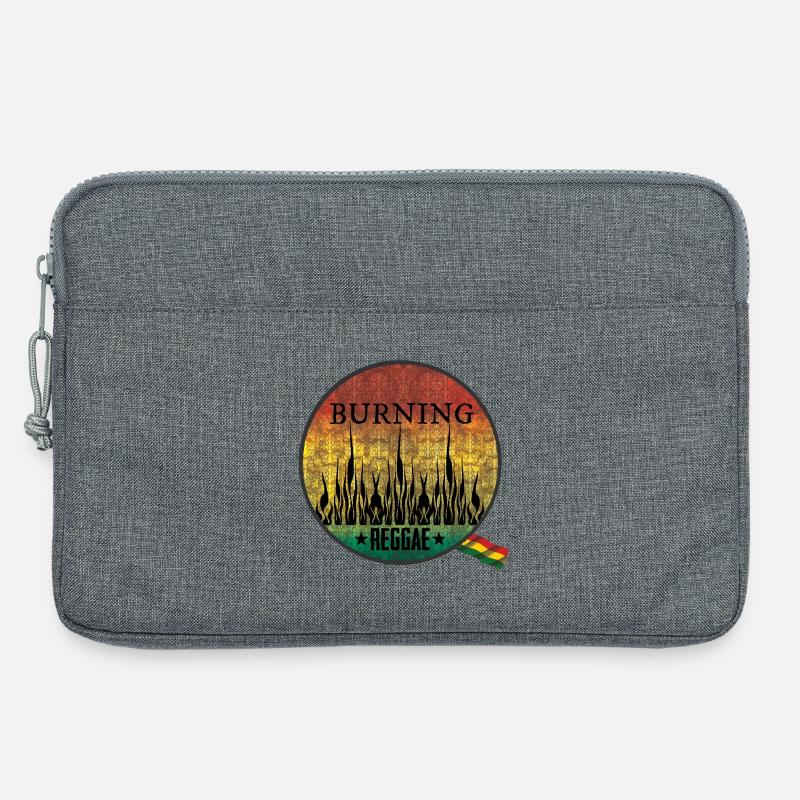 Feuriges Burning Reggae Emblem - Laptoptasche 13" - Grau meliert