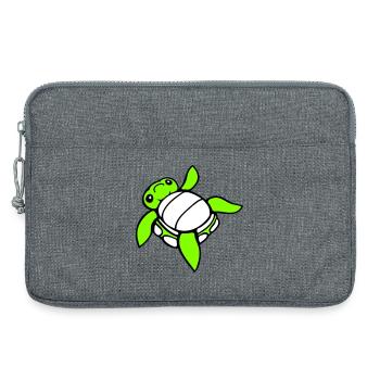 Turtle tipped over on its back helpless side cute - Laptop bag 13" - heather grey - Front