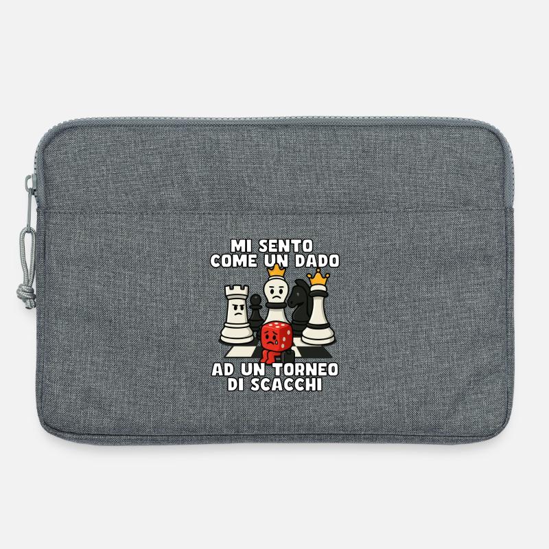 Like a Checkered Dice - Laptop bag 13" - heather grey