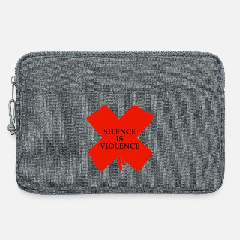 Silence is Violence - Laptoptasche 13" - Grau meliert