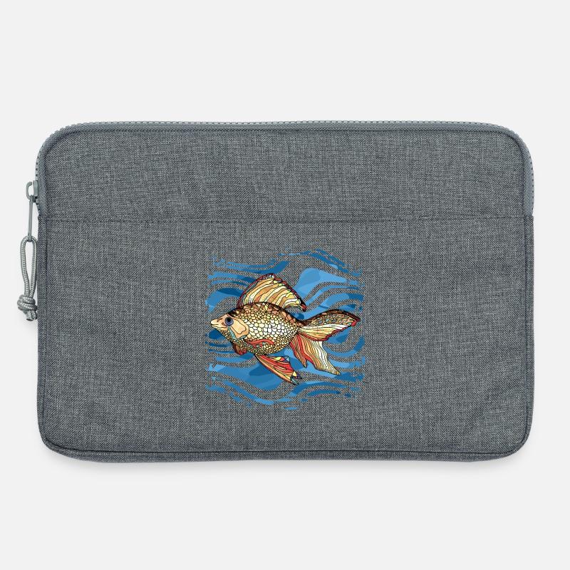 Fisch - Laptoptasche 13" - Grau meliert