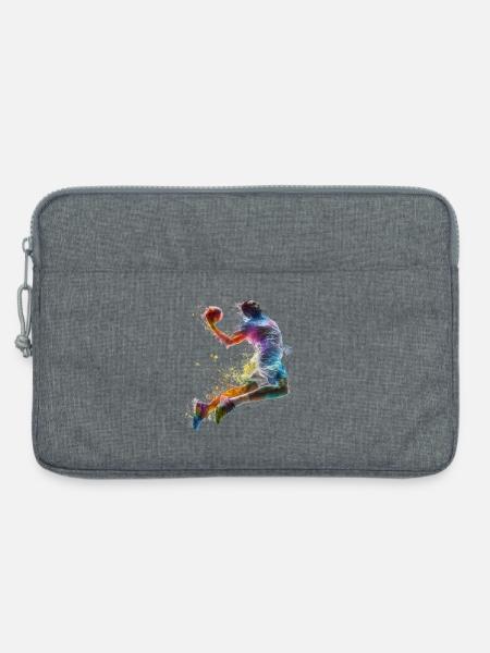 Farbexplosion Handball Sprungwurf - Laptoptasche 13" - Grau meliert