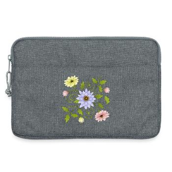 Fleur - Sacoche pour ordinateur portable 13 pouces - gris chiné - Devant