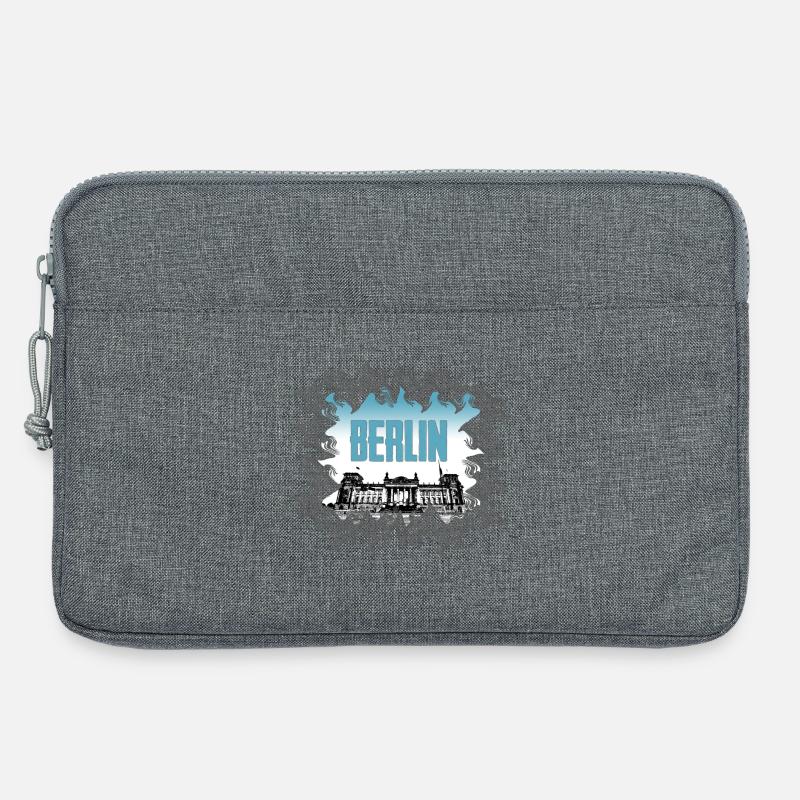 Berlin Skyline Brandenburger Tor - Laptoptasche 13" - Grau meliert