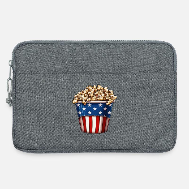 Popcorn Patriotic Eimer USA - Laptoptasche 13" - Grau meliert