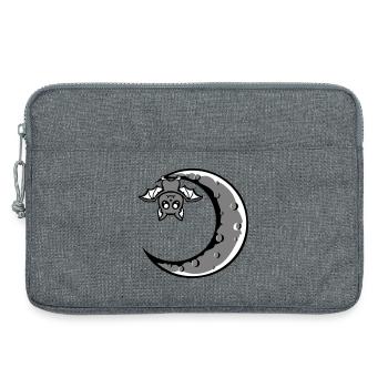 Mignon Chauve-souris croissant de lune suspendu Nuit d’Halloween - Sacoche pour ordinateur portable 13 pouces - gris chiné - Devant