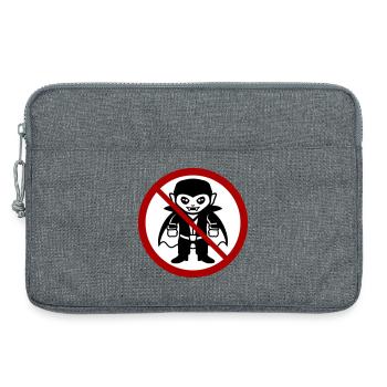 Not a vampire! Funny prohibition sign Halloween - Laptop bag 13" - heather grey - Front