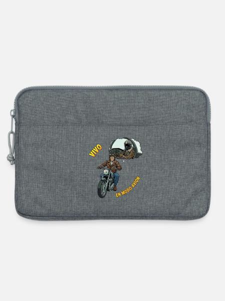 Ich lebe im Flugzeugmodus - Laptoptasche 13" - Grau meliert