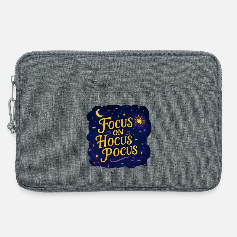 Focus on Hocus Pocus–Magisches Hexenspruch Design - Laptoptasche 13" - Grau meliert