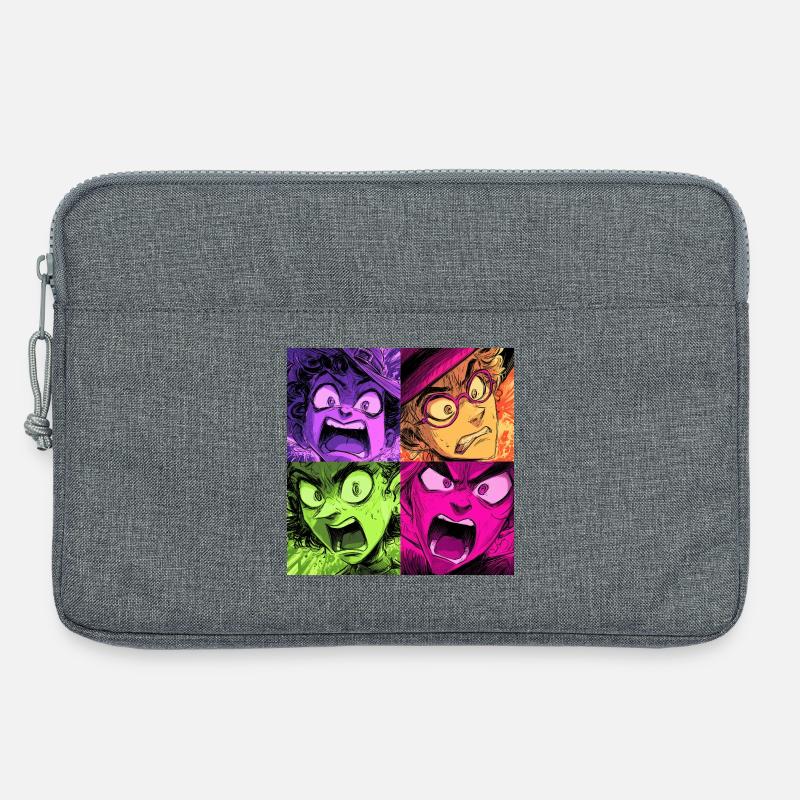 Color Explosion Screams Collage Witches - Laptop bag 13" - heather grey