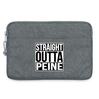 STRAIGHT OUTTA PEINE - Laptop bag 13" - heather grey - Front