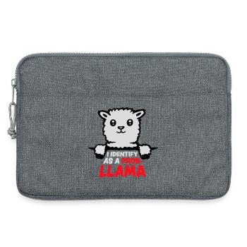 I Identify As A Probllama Cool Lama Problem Spruch - Laptoptasche 13" - Grau meliert - Vorne