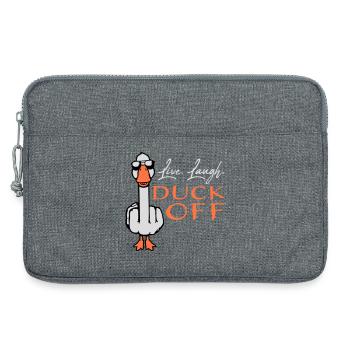 Gans Live Laugh Duck Off Sonnenbrille Mittelfinger - Laptoptasche 13" - Grau meliert - Vorne