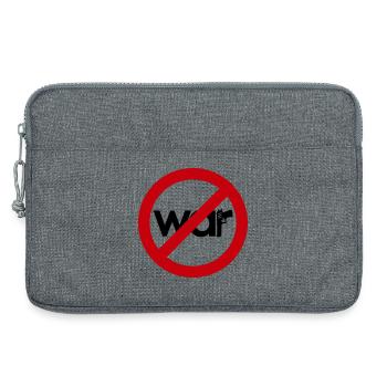 Stop War – For Peace & Freedom - Laptop bag 13" - heather grey - Front