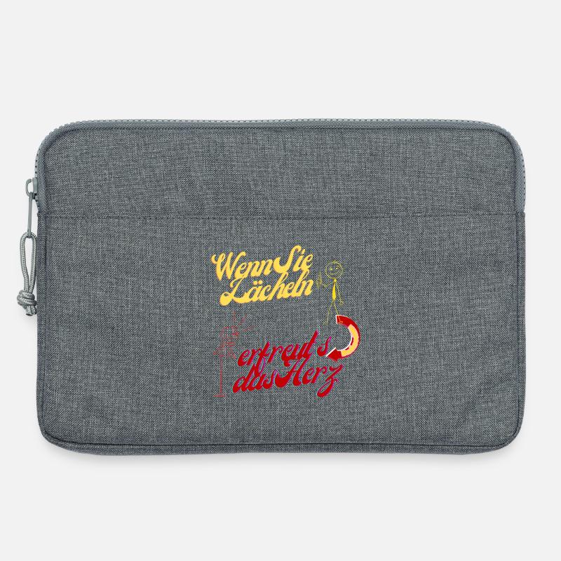 Wenn Sie lächeln erfreut's das Herz - Laptoptasche 13" - Grau meliert