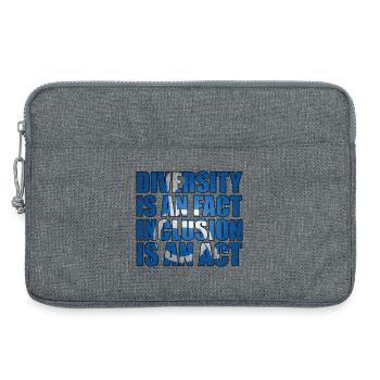 Diversity is a fact, inclusion is action - Laptop bag 13" - heather grey - Front