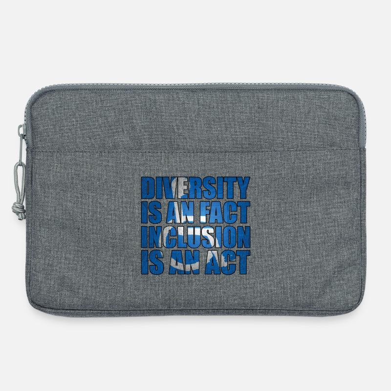 Diversity is a fact, inclusion is action - Laptop bag 13" - heather grey