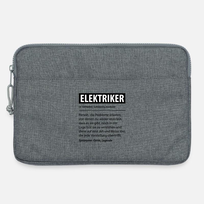 Elektriker Strom Experte Beruf Lustige Geschenk - Laptoptasche 13" - Grau meliert