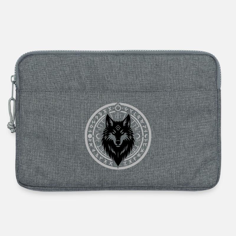 Runenstern Kreis Emblem - Laptoptasche 13" - Grau meliert