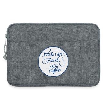 You & I are Earth 1661 - Laptop bag 13" - heather grey - Front