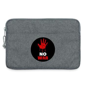 No war - Laptop bag 13" - heather grey - Front