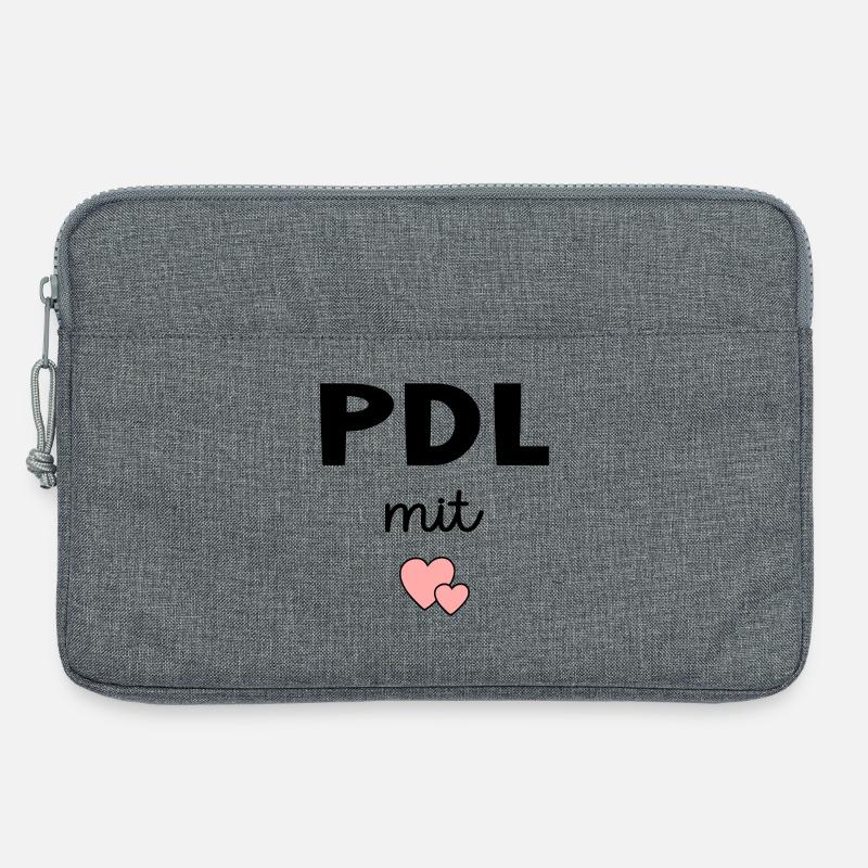 PDL Pflegedienstleitung mit Herz - Laptoptasche 13" - Grau meliert