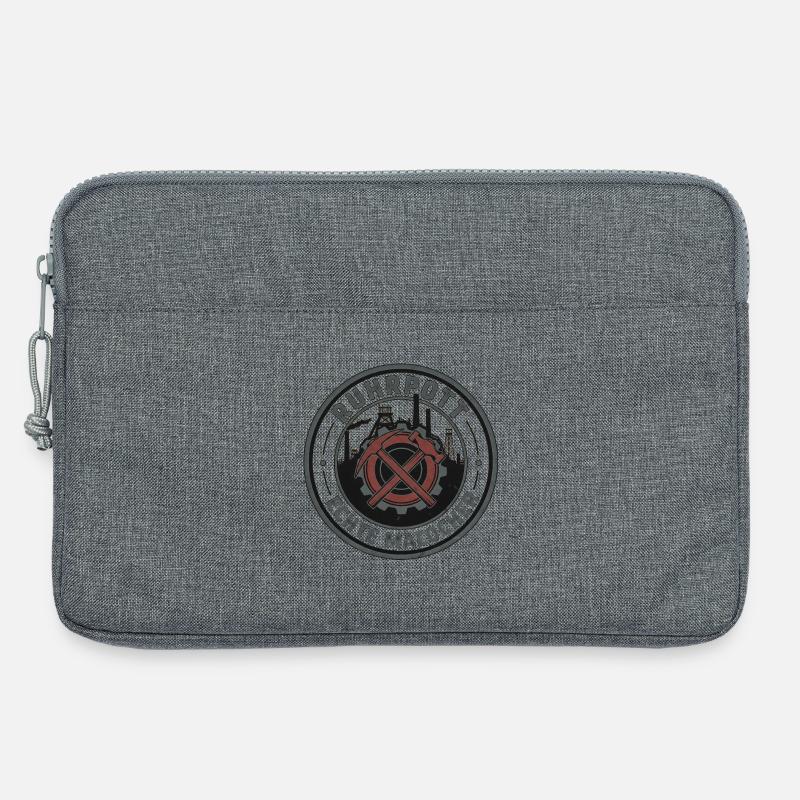 Ruhrpott Real Malocher Patch - Sacoche pour ordinateur portable 13 pouces - gris chiné