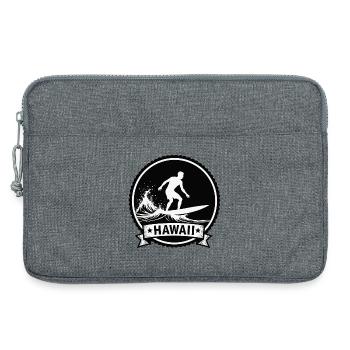 Hawaii Surf Wave Badge - Laptop bag 13" - heather grey - Front