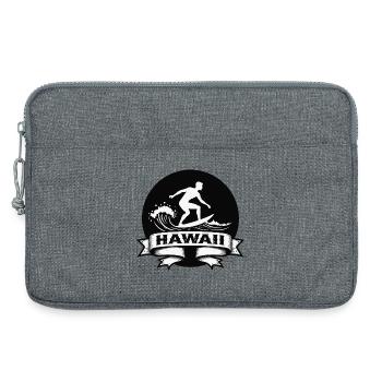 Surfer Hawaii Wave Banner - Laptop bag 13" - heather grey - Front